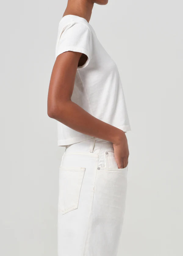 Adine Shrunken Tee in White