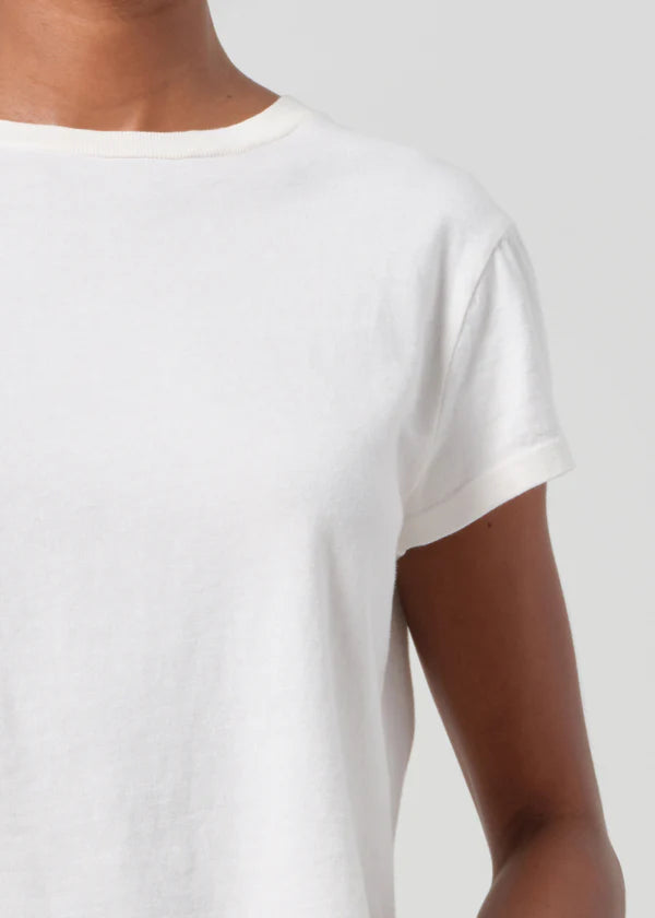 Adine Shrunken Tee in White