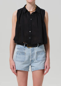 Sleeveless Ambrose Top in Black