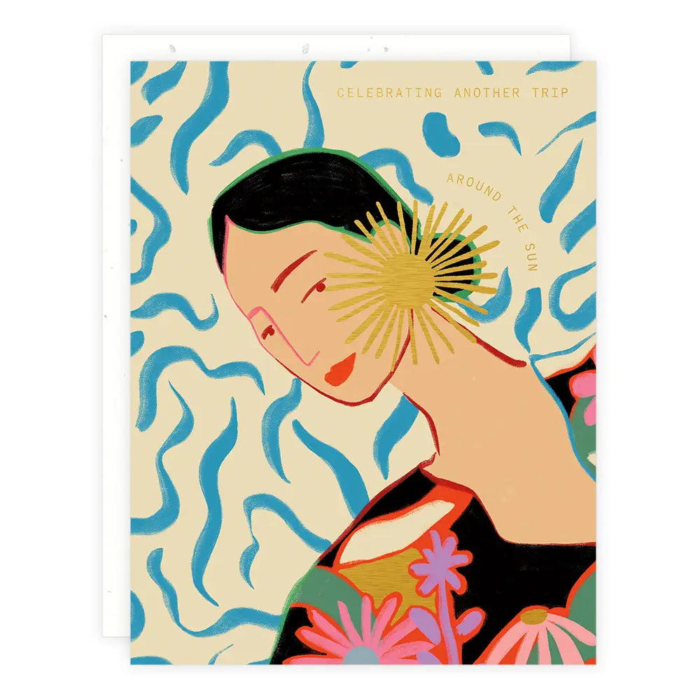 Around The Sun Greeting Card