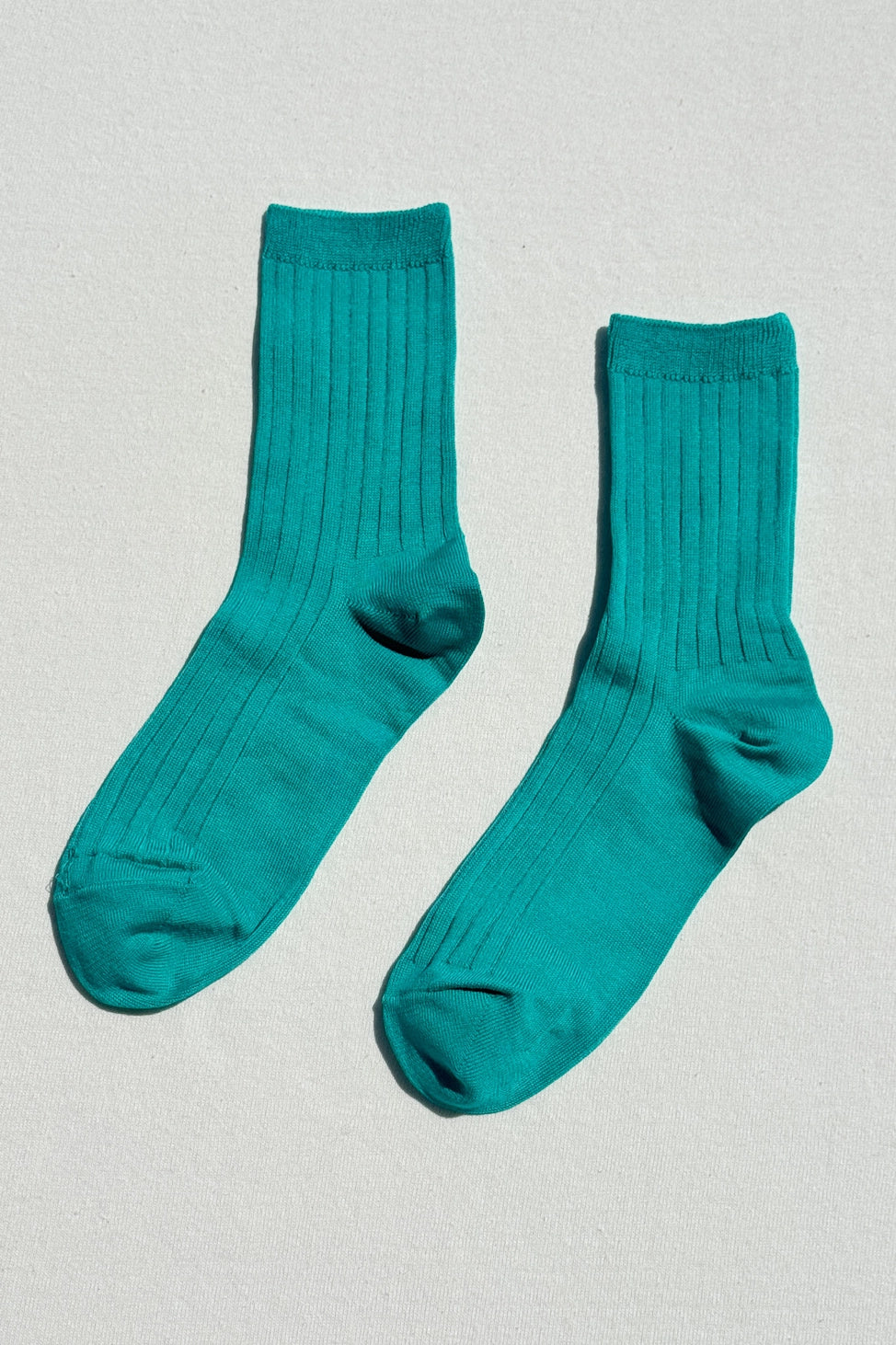 Her Socks in Turquoise