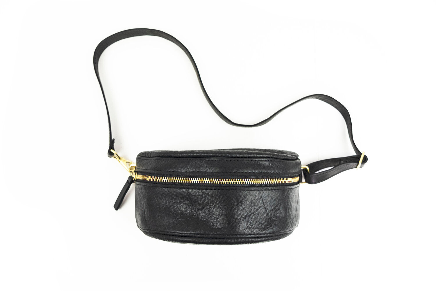 Black Leather Bum Bag