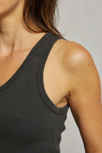 Blondie Tank in Vintage Black