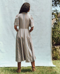 The Bridge Dress in Blue Frontier Stripe