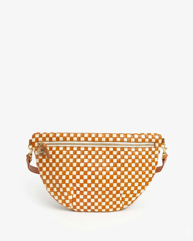 Grande Fanny in Natural & Cream Woven Checker