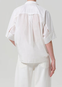 Claire Shirt With Lace in White