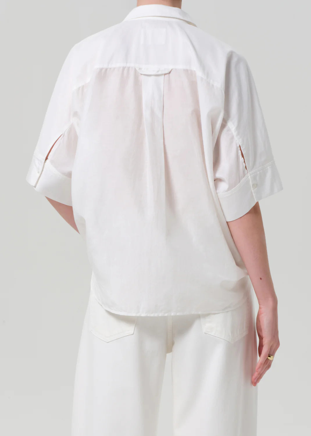 Claire Shirt With Lace in White