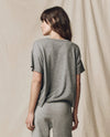 The Crop Tee in Heather Grey