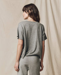 The Crop Tee in Heather Grey
