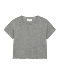 The Crop Tee in Heather Grey