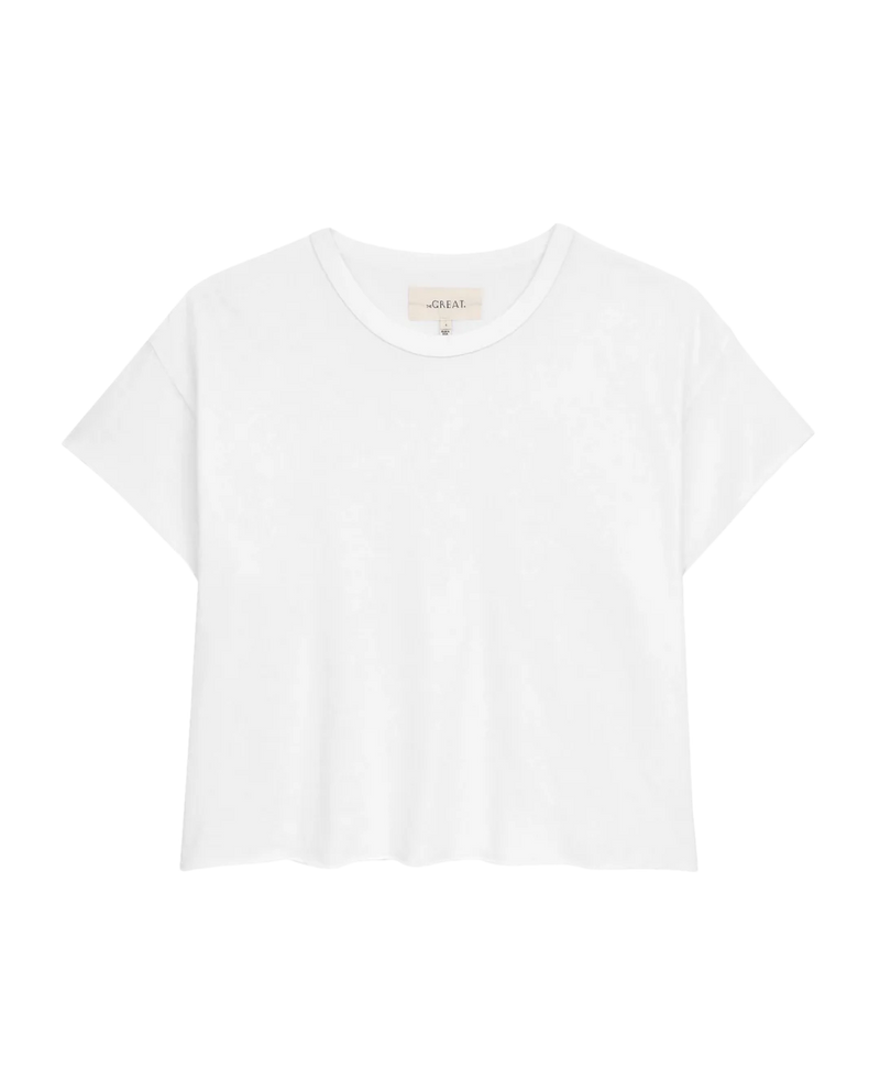 The Crop Tee in True White