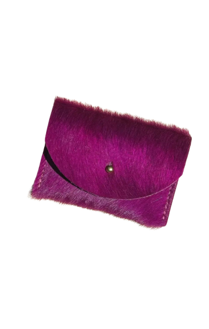 Fuchsia Cowhide Cardholder