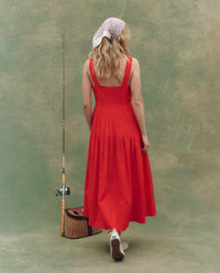 The Day Break Dress in Hot Red