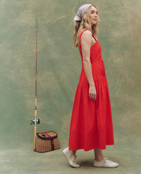 The Day Break Dress in Hot Red