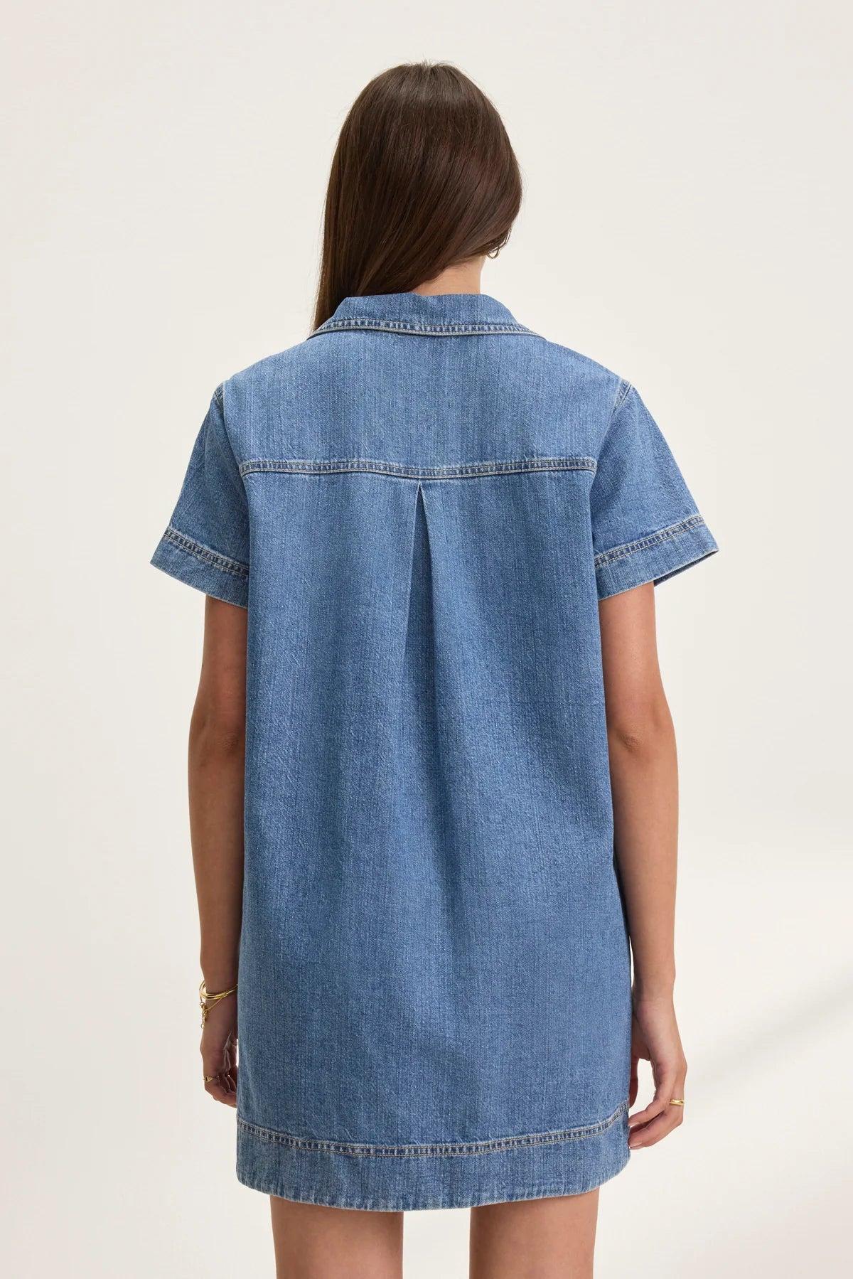 Delana Collar Dress in Indigo