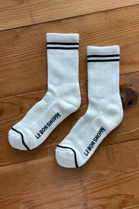 Boyfriend Socks in Classic White