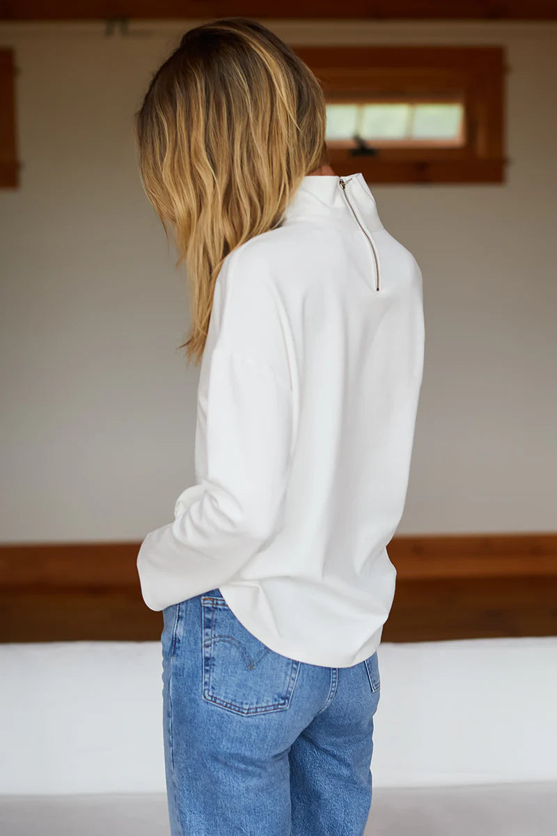 Edie Top in Ivory Ponte