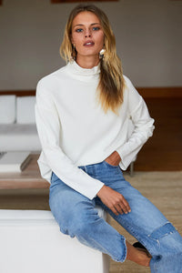 Edie Top in Ivory Ponte