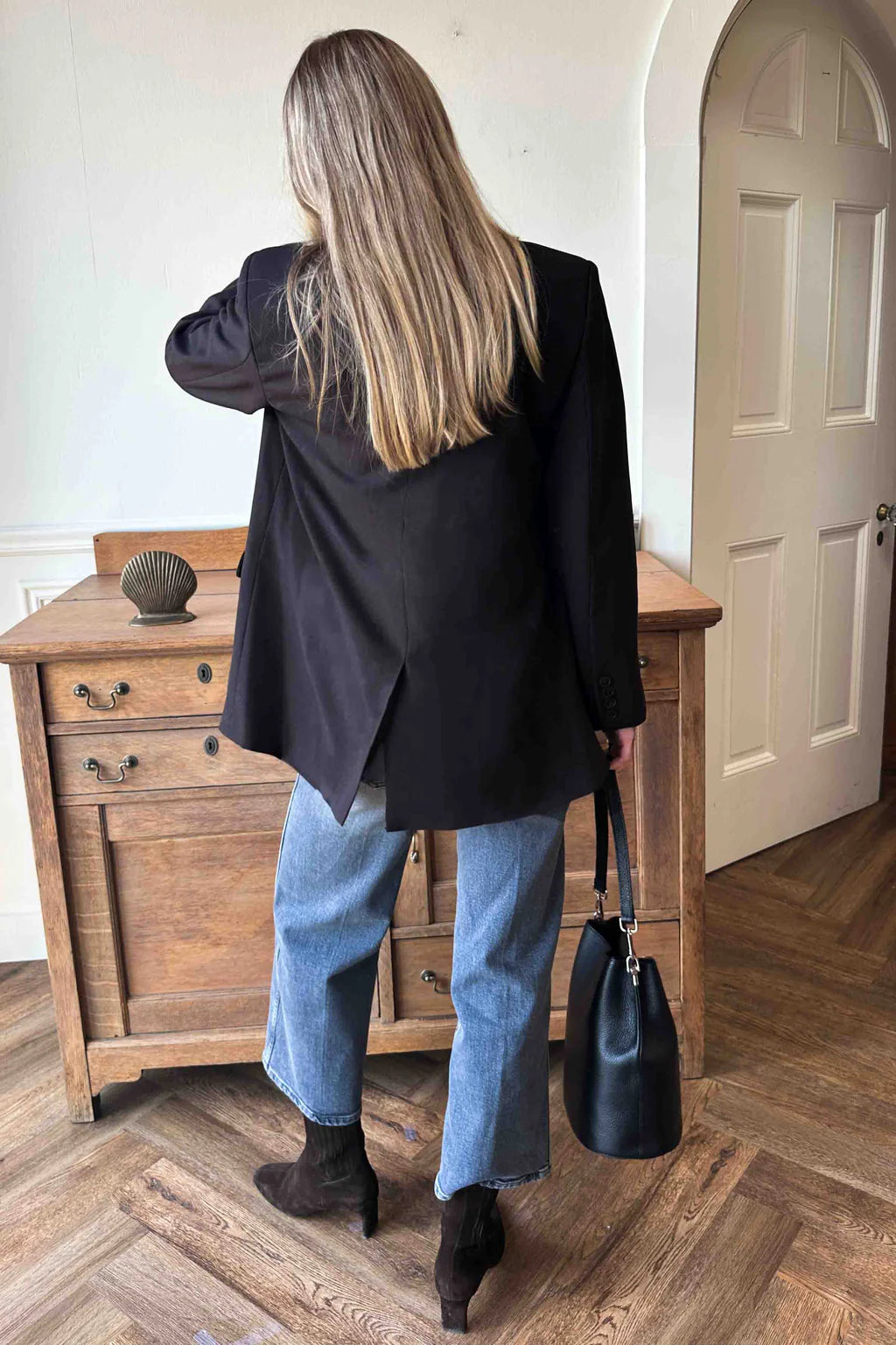 Atelier Blazer in Cocoa Gabardine