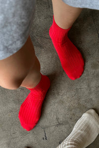 Her Socks in Red