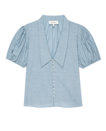 The Fairway Top in Light Chambray