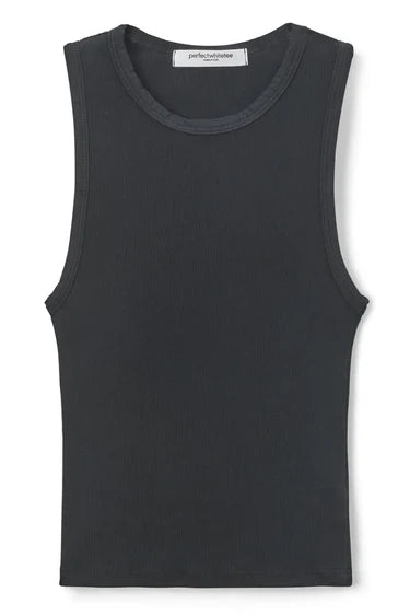 Gigi Rib Tank in Black