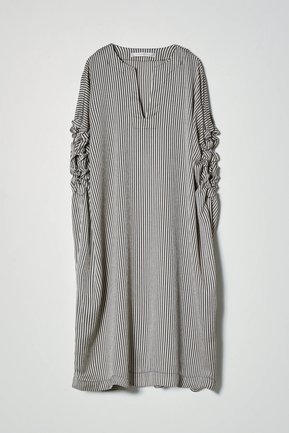 Gini Dress in Beige & Black Stripe