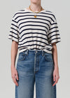 Goldie Tee in Azure Stripe