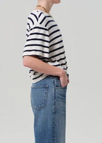 Goldie Tee in Azure Stripe