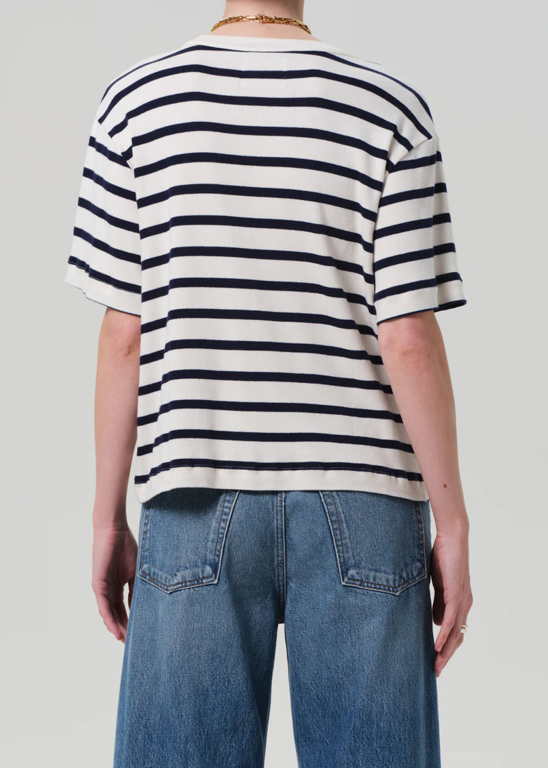 Goldie Tee in Azure Stripe