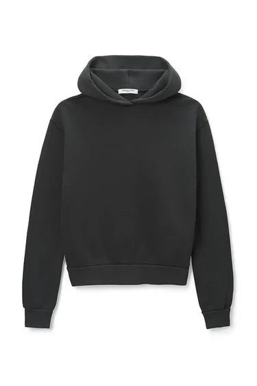 Heart Fleece Hoodie in Vintage Black