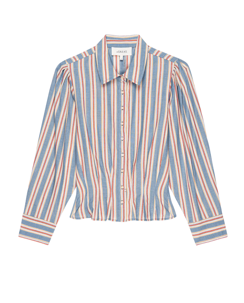 The Honor Top in Blue Frontier Stripe