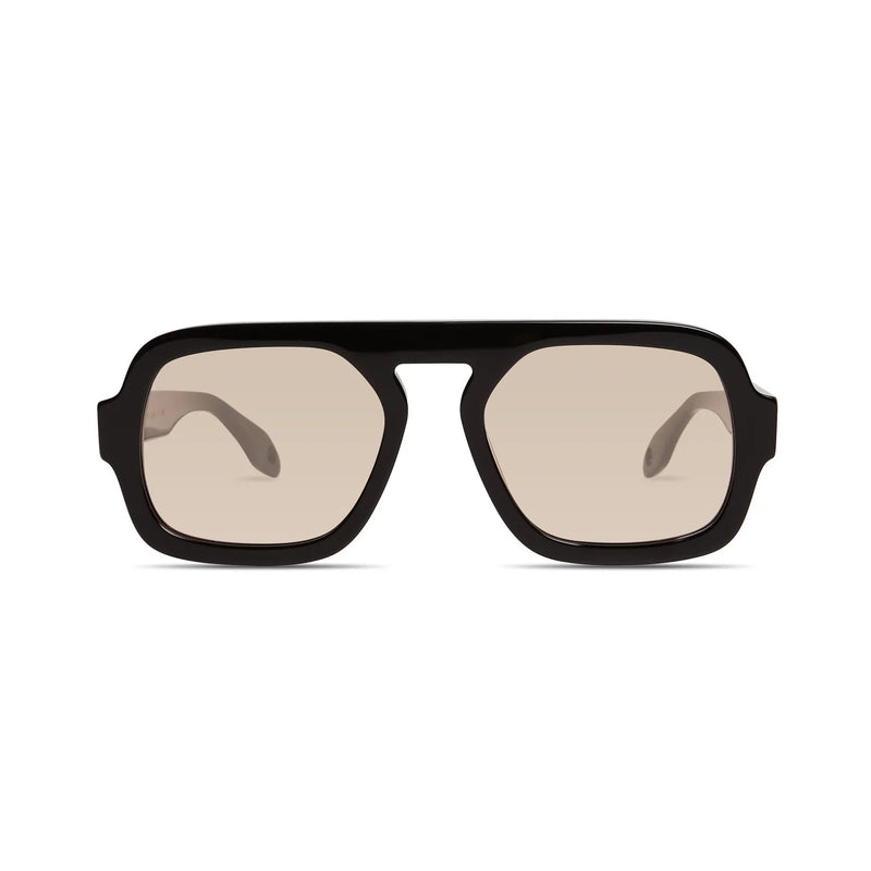Jane in Gloss Black W Brown Lens