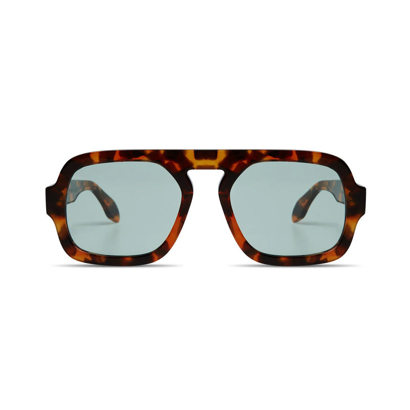 Jane in Brown Tortoise W Blue Lens