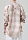 Kayla Shirt - Khaki Gingham