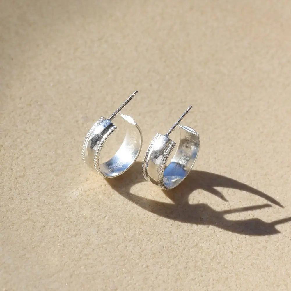 Lainey Hoops in Silver