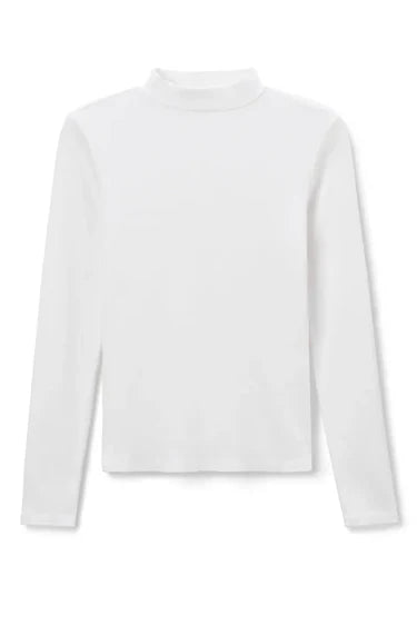 Lauryn Mock Neck Long Sleeve in White