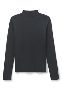 Lauryn Mock Neck Long Sleeve in True Black