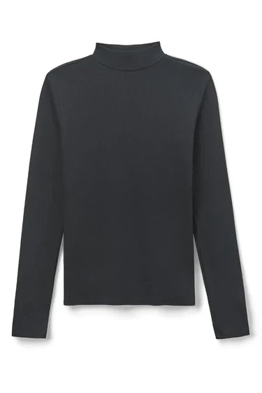 Lauryn Mock Neck Long Sleeve in True Black
