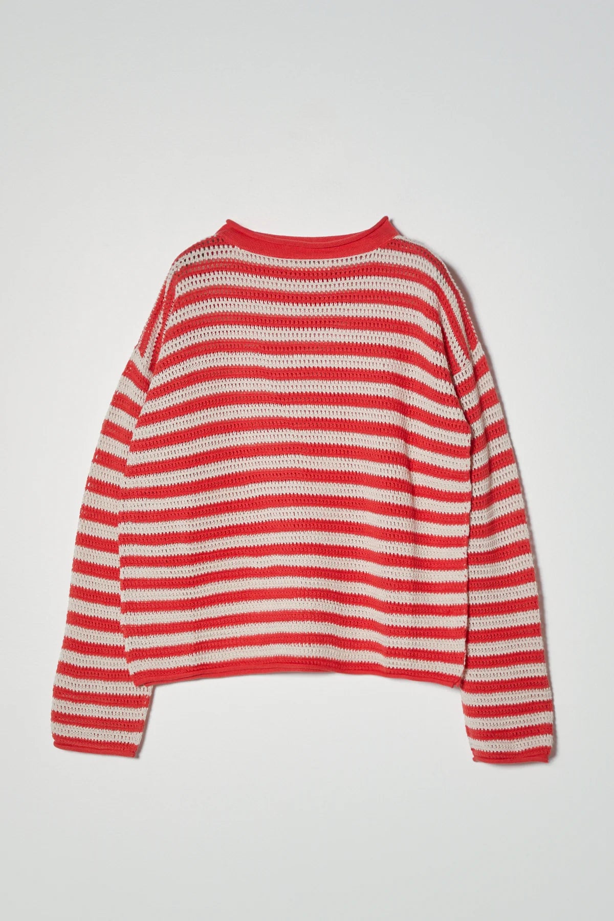 Leilani Sweater in Red & Eggnog