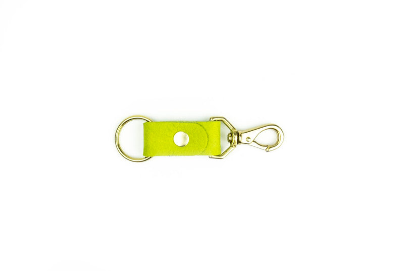 Lime Leather Keychain