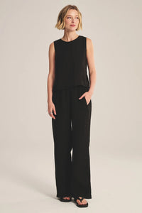 Lola Linen Pant in Black