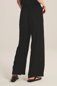 Lola Linen Pant in Black