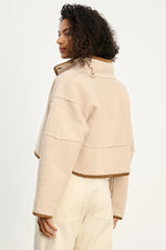 Kelly Reversible Sherpa Jacket in Tobacco