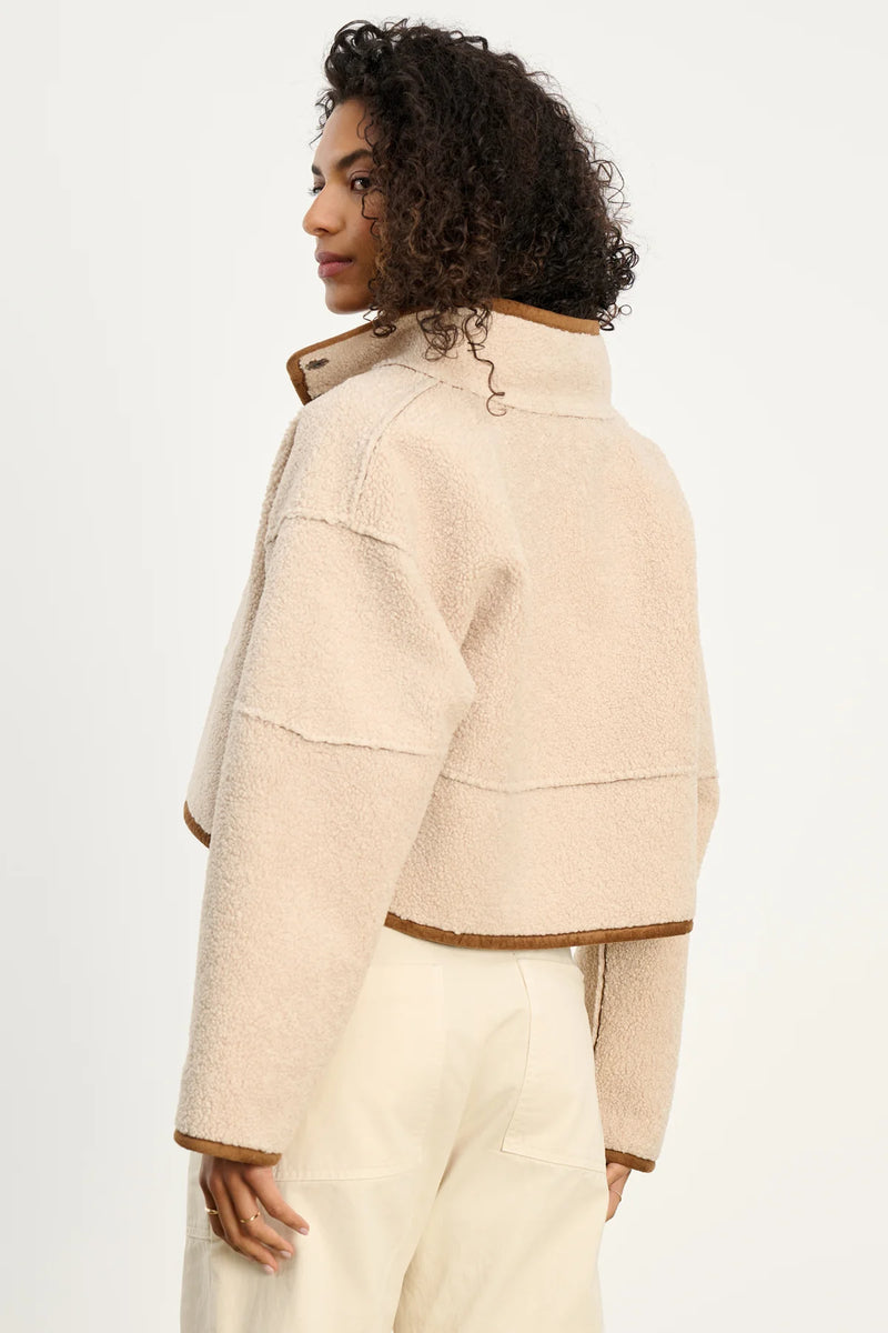 Kelly Reversible Sherpa Jacket in Tobacco