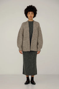 Marine Cardigan in Oat