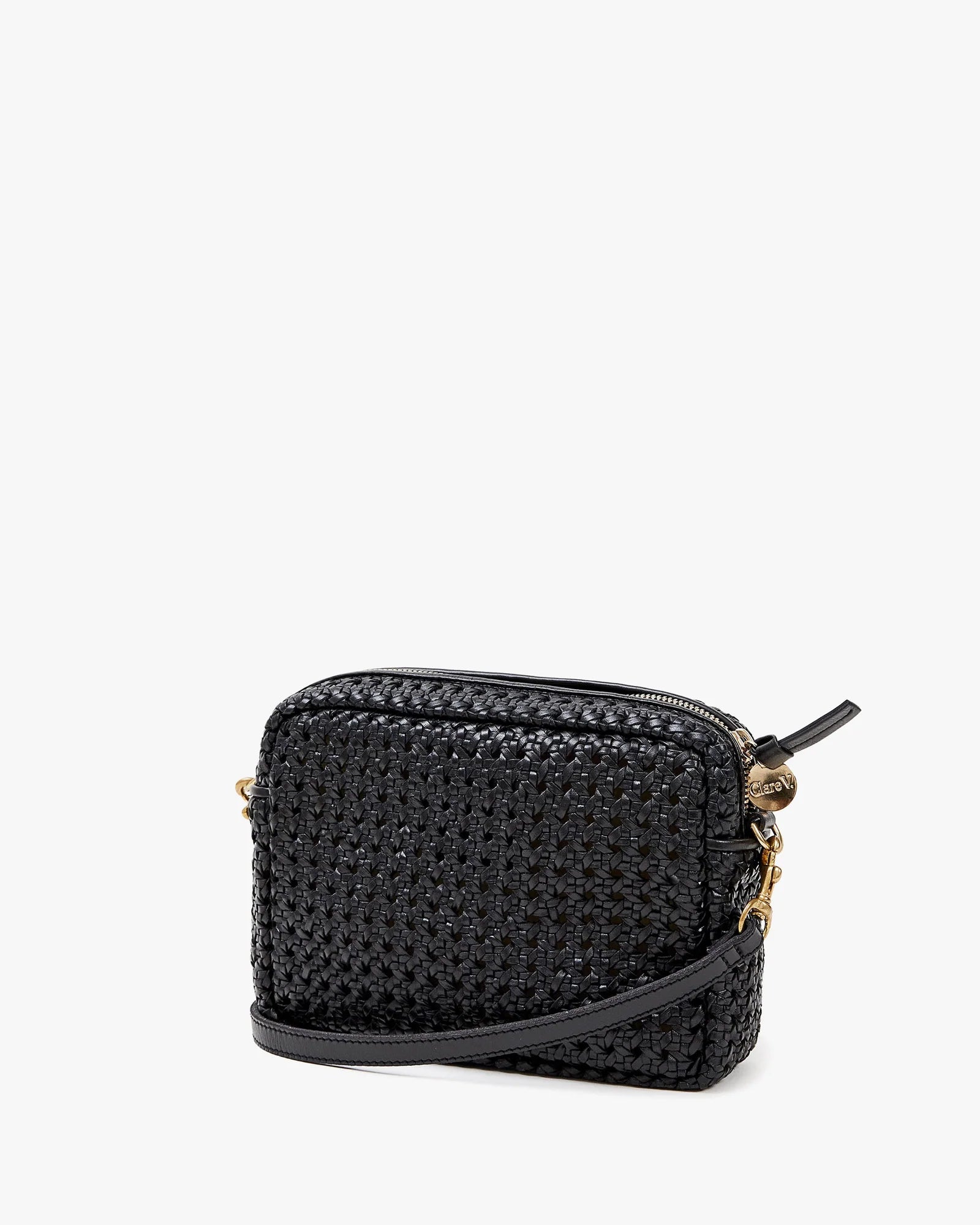 Midi Sac in Black Rattan