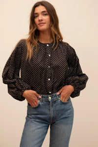 Cecily Top in Polka Dot