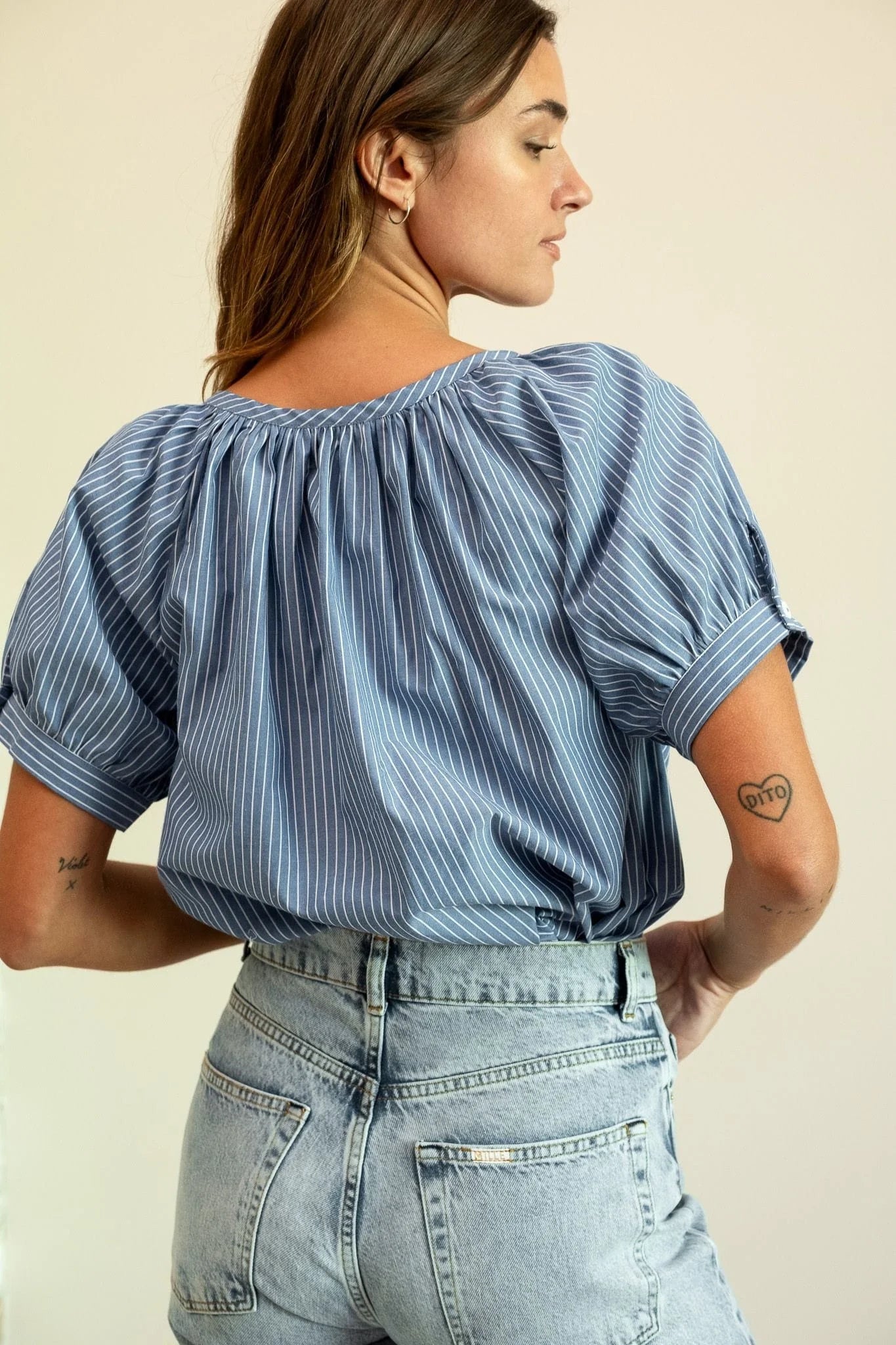 Naomi Top in Harbor Stripe