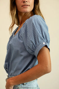 Naomi Top in Harbor Stripe